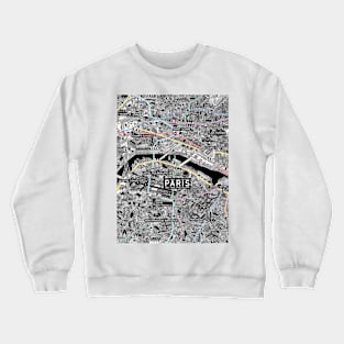 Paris metro map Crewneck Sweatshirt